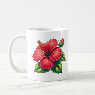Mug Hibiscus fleur classique céramique