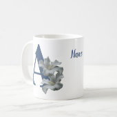 Mug Hibiscus Fleur Monogramme Initial A Nom (Devant gauche)