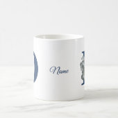 Mug Hibiscus Fleur Monogramme Initial D Votre Nom (Centre)