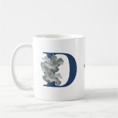 Mug Hibiscus Fleur Monogramme Initial D Votre Nom (Gauche)