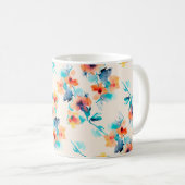 Mug Hibiscus fleurs aquarelle illustration motif (Devant droit)