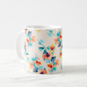 Mug Hibiscus fleurs aquarelle illustration motif (Devant gauche)