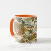 Mug Hibiscus Island Hawaiian Scenic- Burnt Orange (Devant gauche)