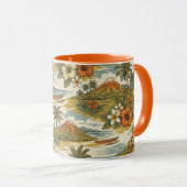Mug Hibiscus Island Hawaiian Scenic- Burnt Orange (Devant droit)