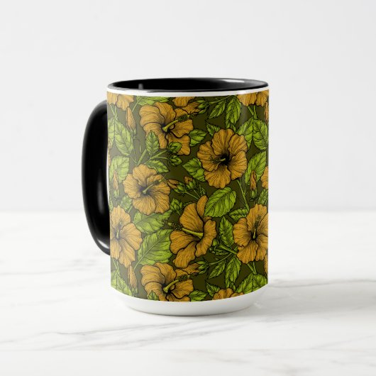Mug hibiscus jaune (Devant gauche)