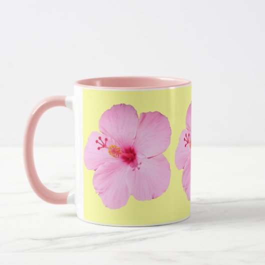 Mug Hibiscus rose Fleur tropicale (Gauche)
