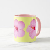 Mug Hibiscus rose Fleur tropicale (Devant droit)