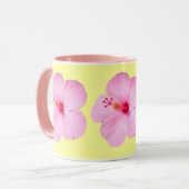 Mug Hibiscus rose Fleur tropicale (Devant gauche)
