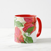 Mug Hibiscus rouge