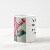Mug Hibiscus Soft Pastel Floral Pixel Art (Centre)