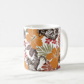 Mug Hibiscus Tiger, Motif exotique. (Devant droit)