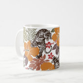 Mug Hibiscus Tiger, Motif exotique. (Devant gauche)