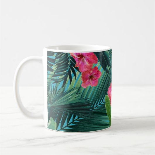 Mug Hibiscus tropical Motif de la jungle #1a #art (Gauche)