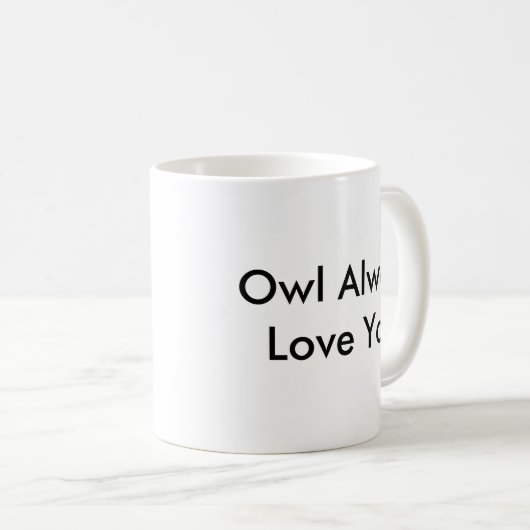 Mug Hibou abstrait (Devant droit)