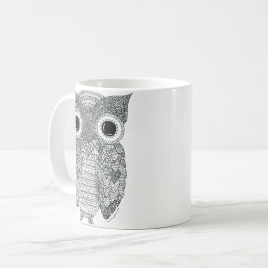 Mug Hibou abstrait (Devant gauche)