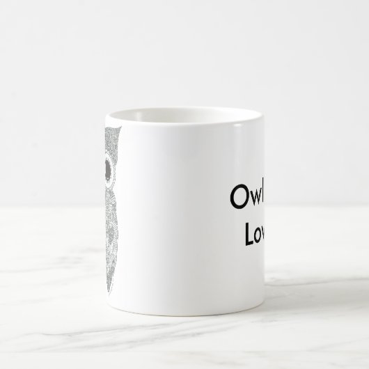 Mug Hibou abstrait (Centre)