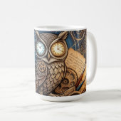 Mug Hibou abstrait créatif de minuit (Devant droit)