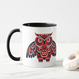 Mug hibou autochtone haïda Tlingit