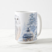 Mug Hibou Blanc Magie d'Hiver (Devant droit)