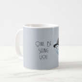 Mug Hibou Bleu Vous Verra Halloween (Devant gauche)