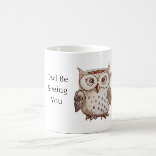 Mug Hibou brun vous verra (Centre)