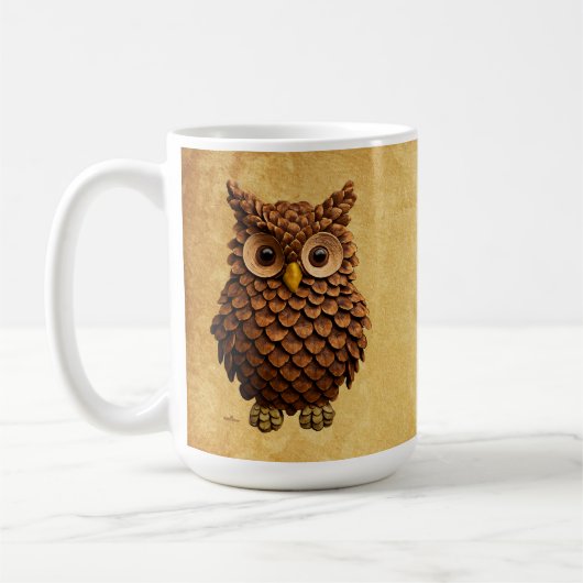 Mug Hibou Cône de Pin (Gauche)