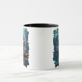 Mug Hibou dans la réflexion de la forêt au clair de lu (Centre)
