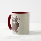 Mug Hibou de grain de café (Devant gauche)