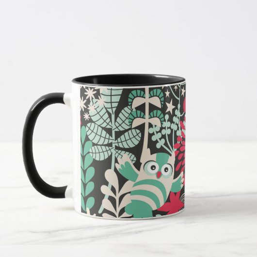 Mug Hibou de la forêt fantaisiste (Gauche)