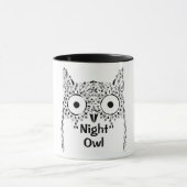 Mug hibou de nuit insomnie chouette (Centre)