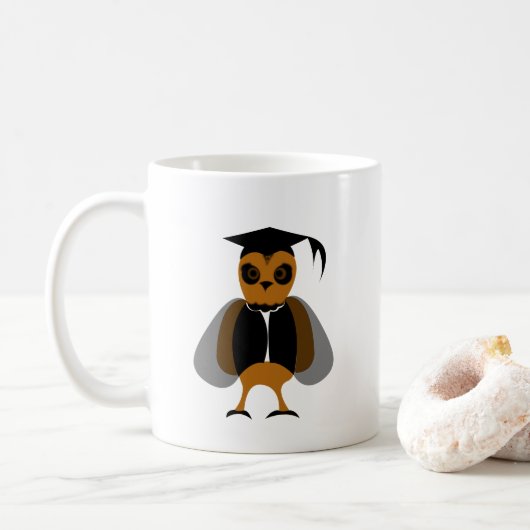 Mug Hibou de remise des diplômes (Avec donut)