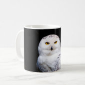 Mug Hibou des neiges majestueux d'hiver (Devant gauche)