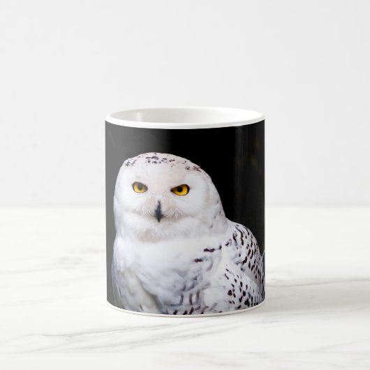 Mug Hibou des neiges majestueux d'hiver (Centre)