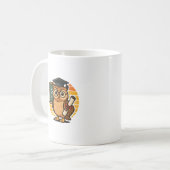Mug Hibou drôle de remise des diplômes d'enseignant (Devant gauche)