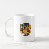 Mug Hibou drôle de remise des diplômes d'enseignant (Gauche)