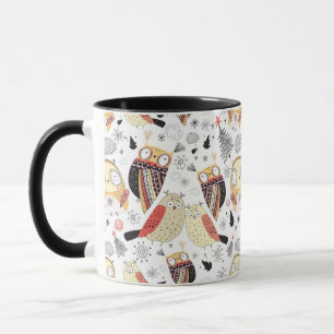 Mug Hibou drôle de texture