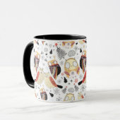 Mug Hibou drôle de texture (Devant gauche)