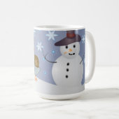 Mug Hibou et le bonhomme de neige (Devant droit)