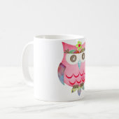 Mug Hibou gitan rose (Devant gauche)