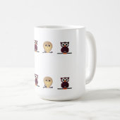 Mug Hibou, hibou du dessin animé (Devant droit)