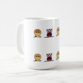 Mug Hibou, hibou du dessin animé (Devant gauche)