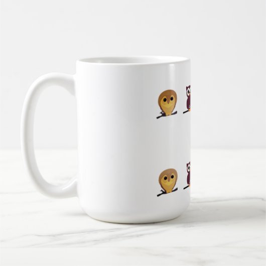 Mug Hibou, hibou du dessin animé (Gauche)