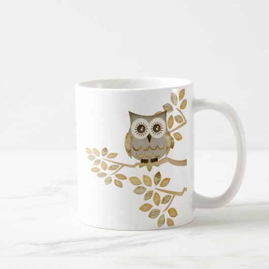 Mug Hibou large de yeux dans l'arbre (Droite)