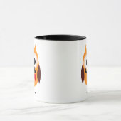 Mug Hibou masculin avec la moustache noire (Centre)