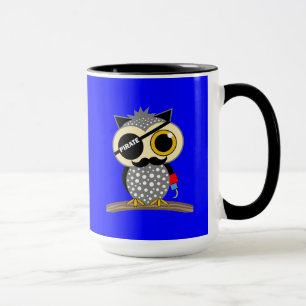 Mug hibou mignon de pirate