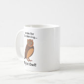 Mug Hibou Nocturne Suranalyseur Drôle (Devant gauche)
