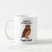 Mug Hibou Nocturne Suranalyseur Drôle (Gauche)