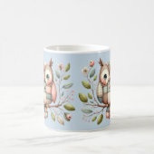 Mug Hibou Patchwork dans une Forêt Fantaisiste (Centre)