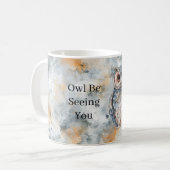 Mug Hibou Péché Bleu À Bientôt (Devant gauche)