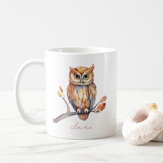 Mug Hibou personnalisé (Avec donut)